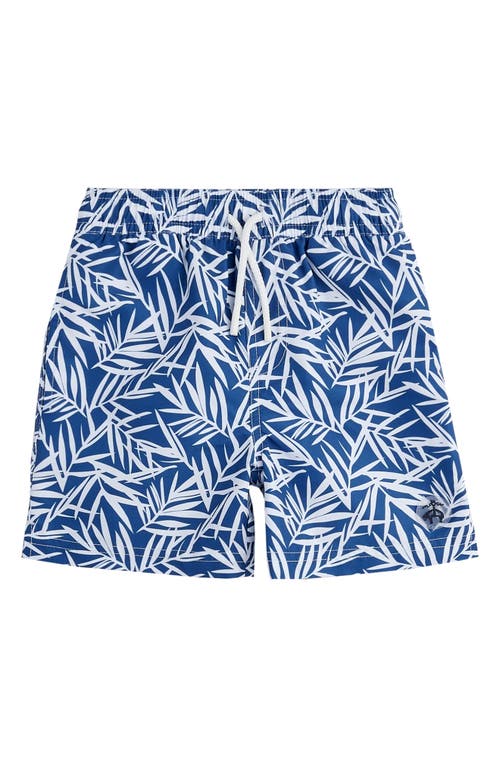 Brooks Brothers Kids' Print Swim Trunks Blue at Nordstrom,