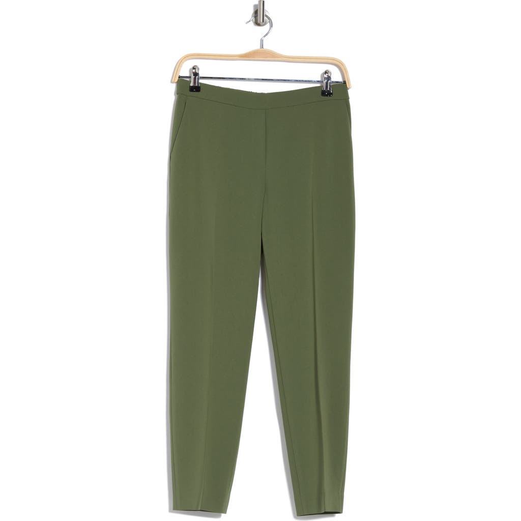Theory Sleek Flannel Treeca Pull On Pant In Bright Olive