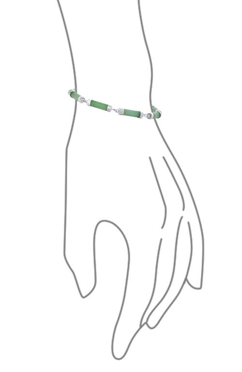 Bling Jewelry Gemstone Flex Link Bracelet In Light Green