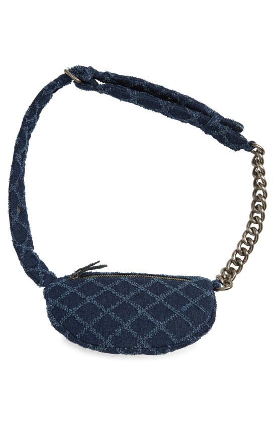 Kurt Geiger Small Brixton Quilt Belt Bag In Navy