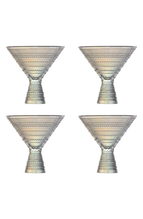Fortessa Jupiter Martini Glasses, Set Of 4 In Iridescent