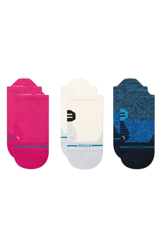 Shop Stance Pick It Up Assorted 3-pack Ankle Socks In Magenta