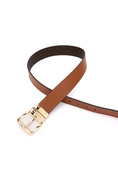 Shop Michael Michael Kors Reversible Belt In Brown