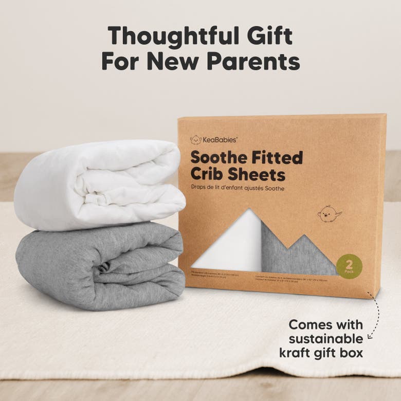 Shop Keababies Soothe Fitted Crib Sheet In Cloud