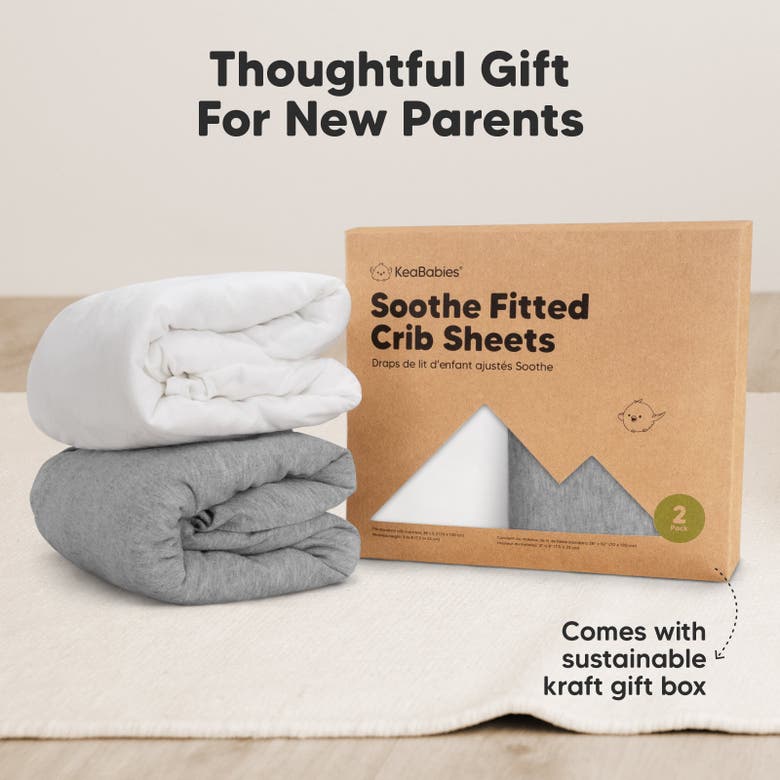 Keababies Soothe Fitted Crib Sheet In Cloud