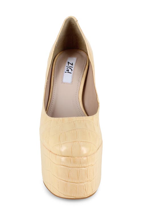 Zigi Giorgia Platform Pump In Nude Croc