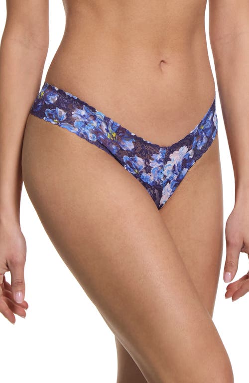 Shop Hanky Panky Print Low Rise Thong In Nightfall Purple