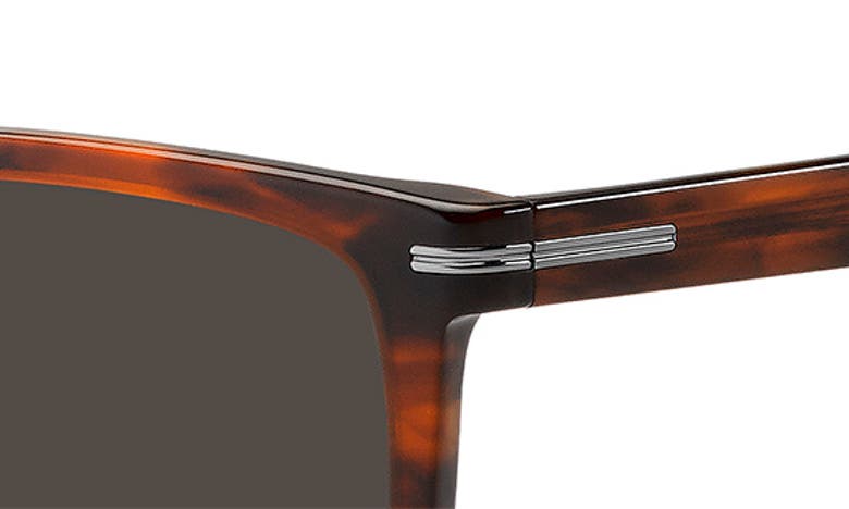 Shop Hugo Boss 55mm Square Sunglasses In Brown Horn