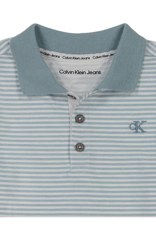 Shop Calvin Klein Polo & Pull-on Shorts Set In Blue