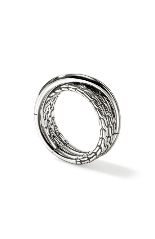 John Hardy Jh Essentials Sterling Silver Crossover Ring In Silver