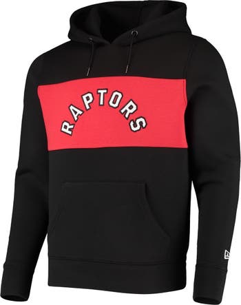 New Era Men's New Era Black Toronto Raptors Neoprene Colorbock Tri-Blend  Pullover Hoodie