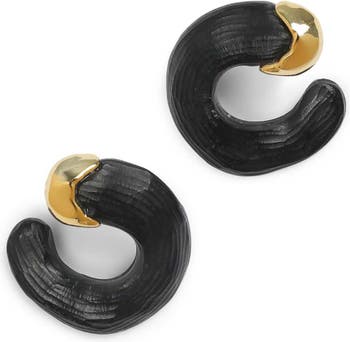 Louis Vuitton Brown Resin Monogram Inclusion Hoop Earrings at
