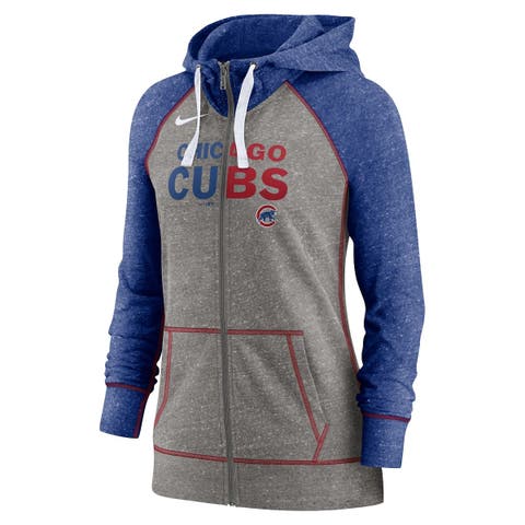 Women's Soft as a Grape Royal Chicago Cubs Plus Size Varsity Raglan  Full-Zip Hoodie 