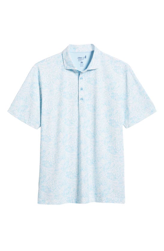 Shop Johnnie-o Hideaway Floral Prep-formance Polo In Permafrost