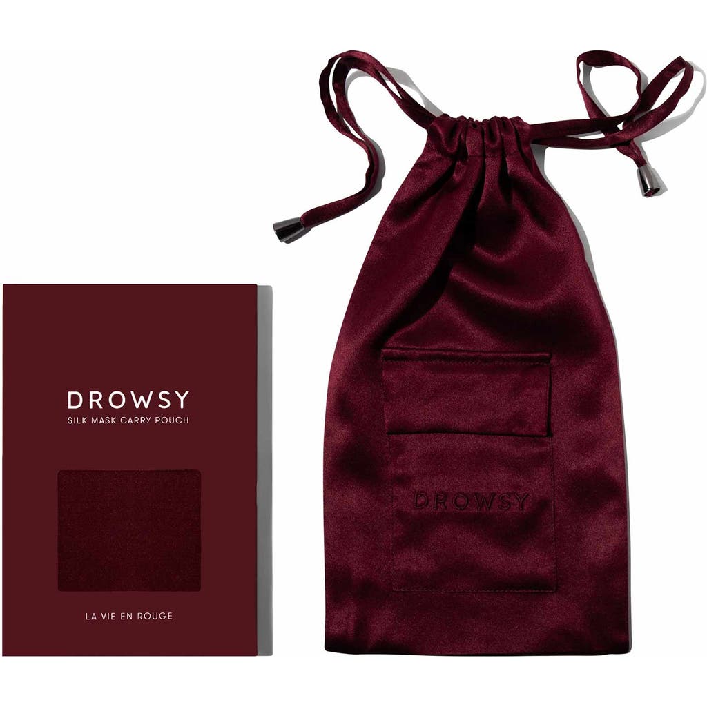 Drowsy Sleep Co . Silk Carry Pouch In La Vie En Rouge