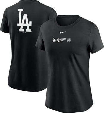 Women's Nike Black Los Angeles Dodgers Over Shoulder T-Shirt Size: Medium