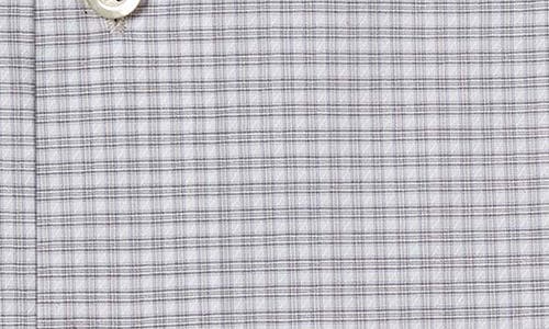 DAVID DONAHUE DAVID DONAHUE TRIM FIT DOBBY MICROCHECK DRESS SHIRT 