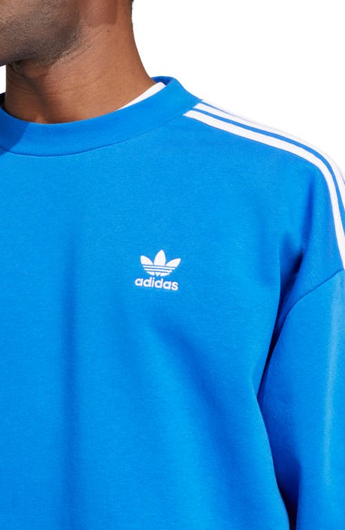 Shop Adidas Originals Adicolor Oversize Crewneck Sweatshirt In Blue