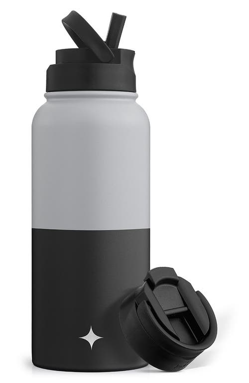 Shop Joyjolt Stainless Steel Water Bottle In Grey/black
