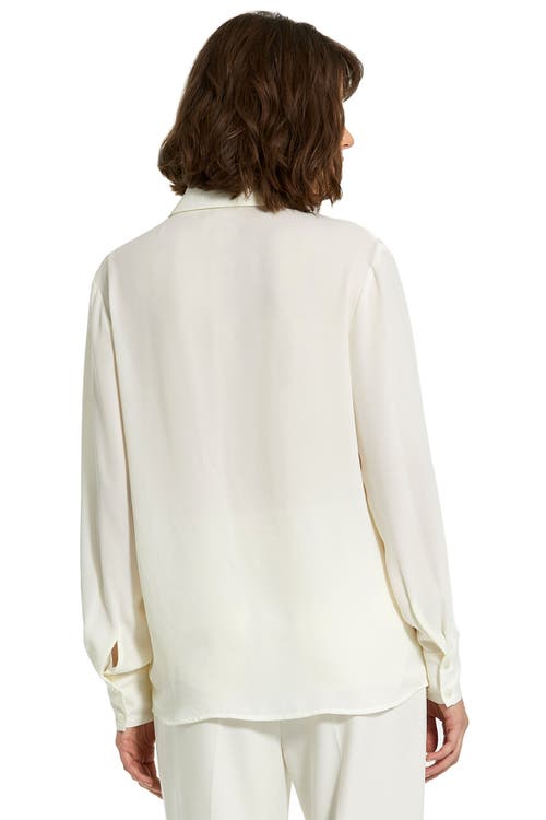 Mac Duggal Women's Georgette Button-front Shirt In Cream
