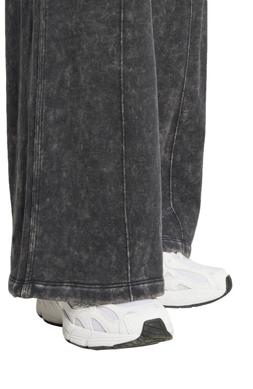 Adidas Originals Premium Essentials Washed Wide Leg Cotton Pants In Black