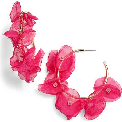 Stella + Ruby Chiffon Petal Hoop Earrings
