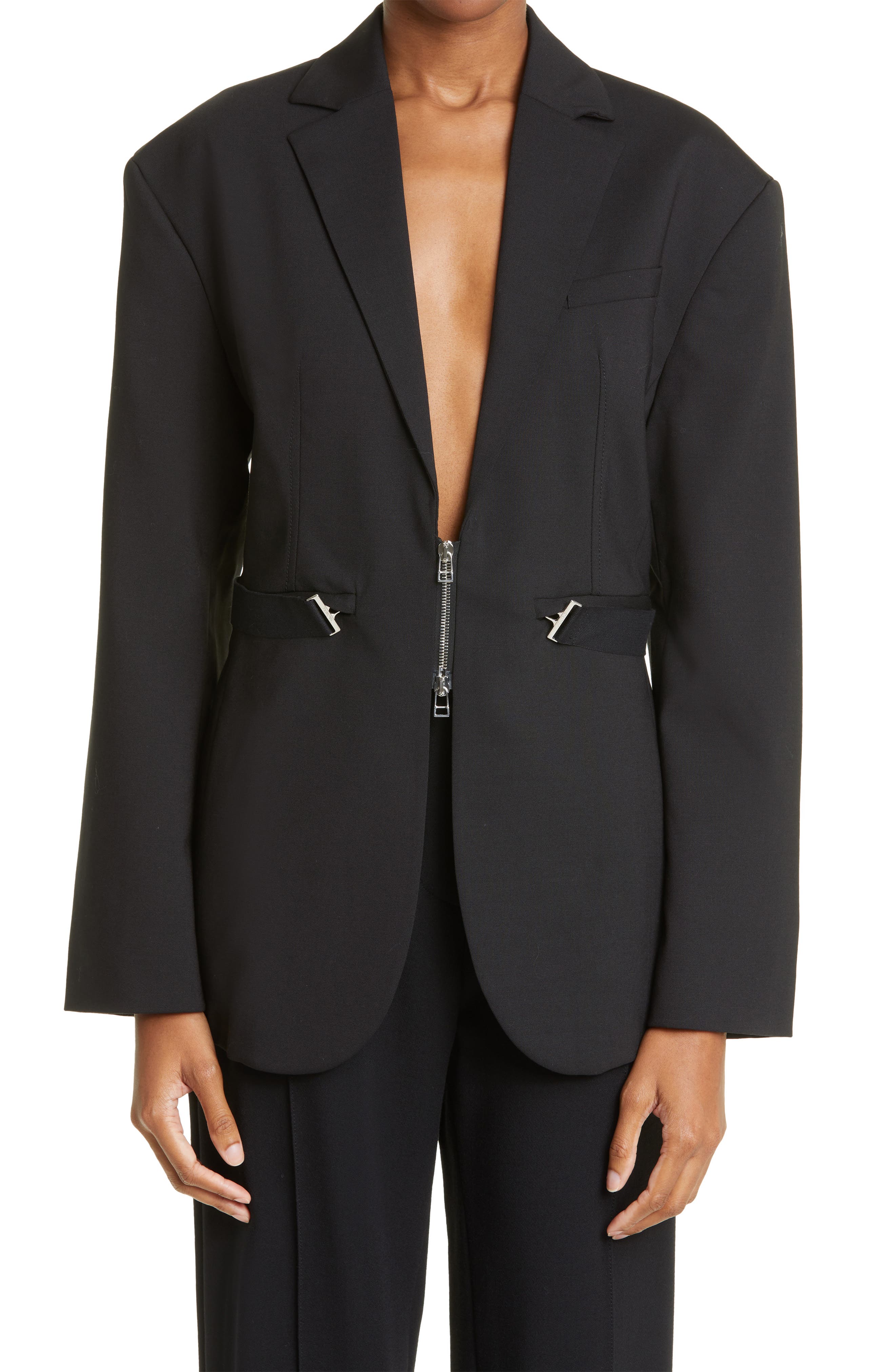 Jacquemus Women's 'filu' Fitted Blazer - Black - Formal Jackets