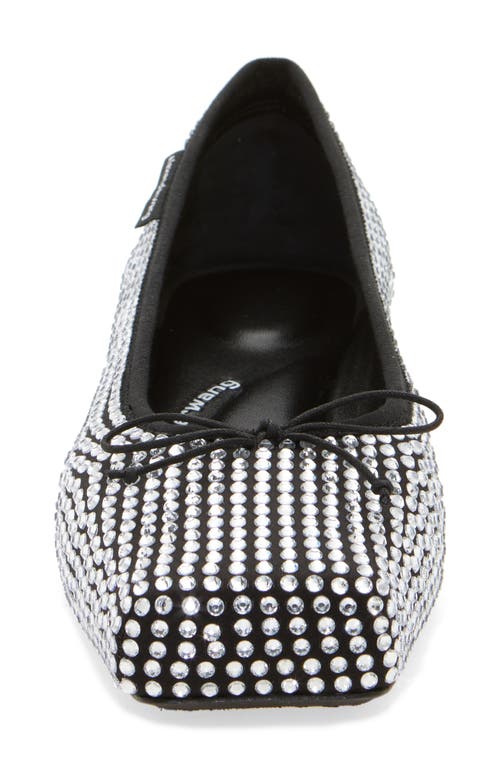 Alexander Wang Billie Rhinestone Embellished Ballet Flats In Black/white