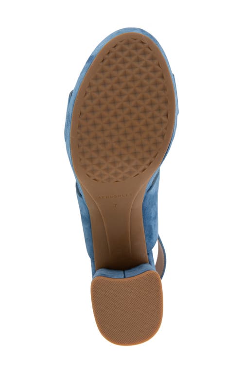 Shop Aerosoles Camera Platform Sandal In Indigo Suede