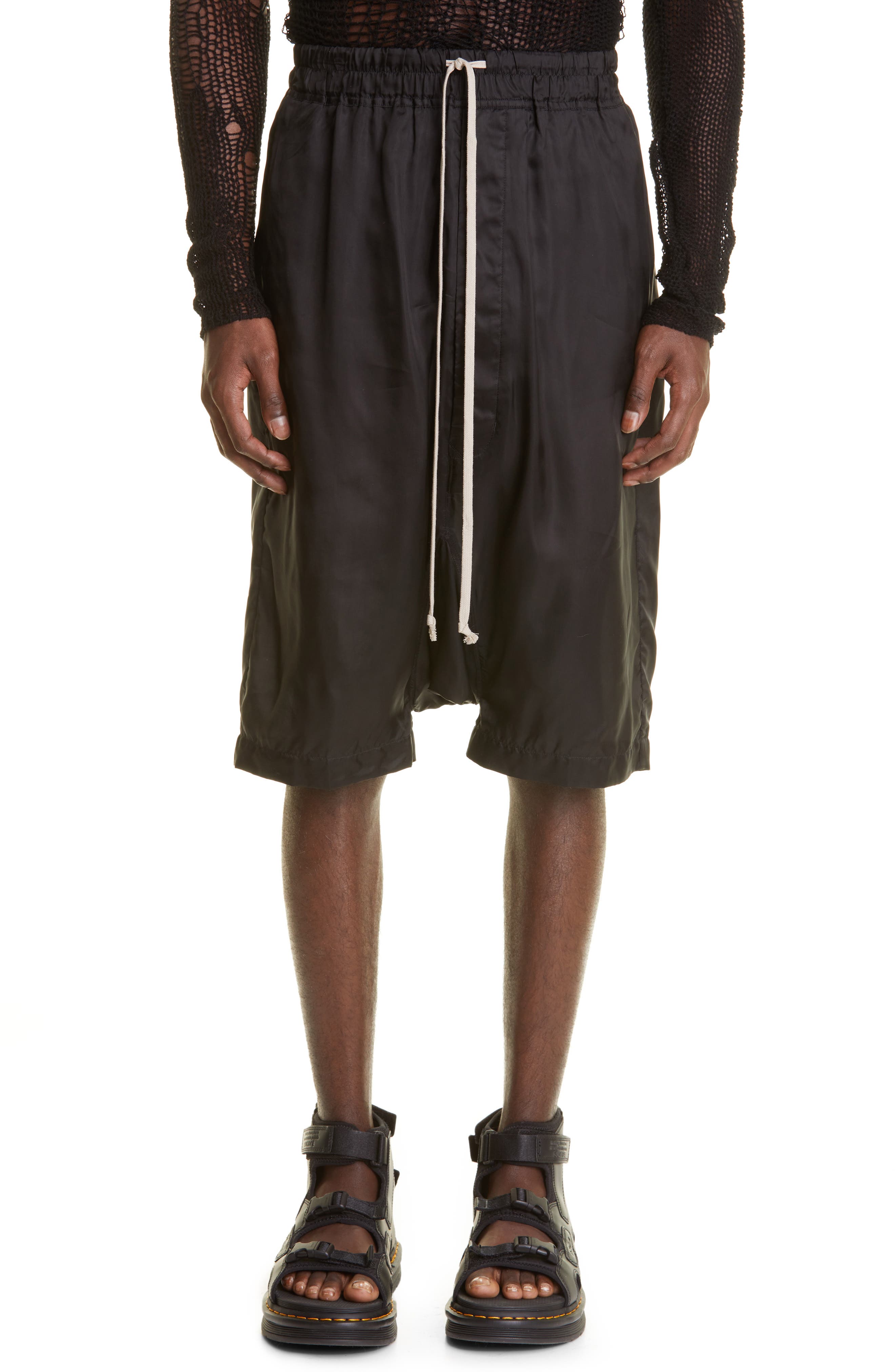 Rick Owens Pods Drop Crotch Shorts 