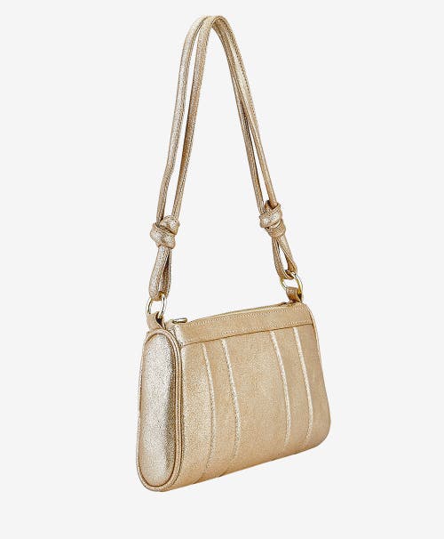 Shop Gigi New York Maggie Shoulder Bag In Platinum Metallic