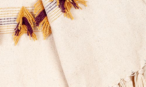 Parkland Collection Tomoko Fringe Throw Blanket In Beige Multi