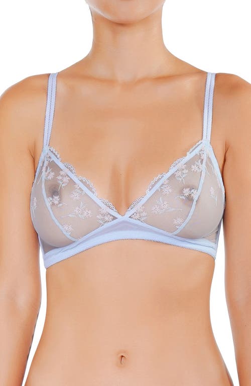 Paradis Embroidered Bra in Sky Blue