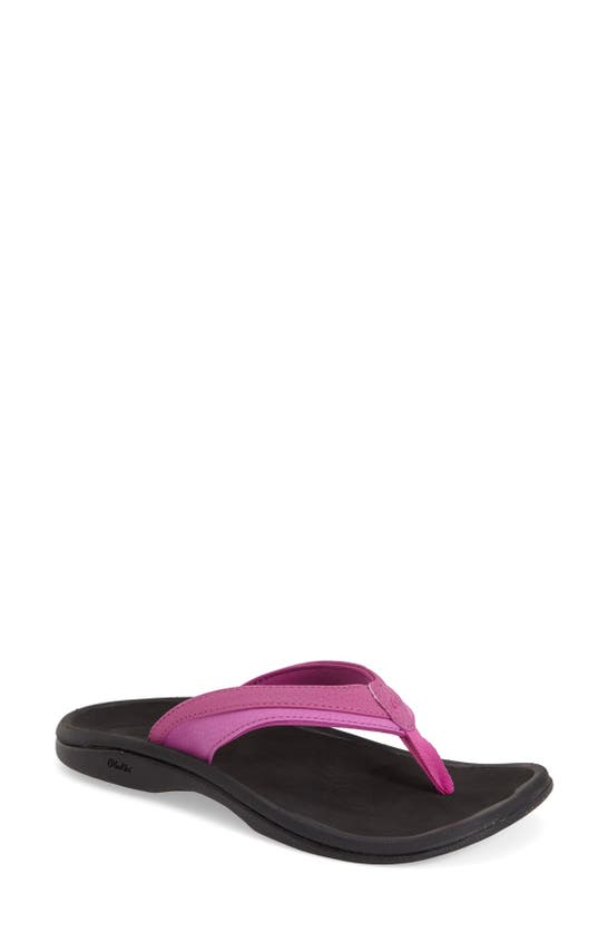 Olukai Ohana Flip Flop In Bougainvillea/ Black