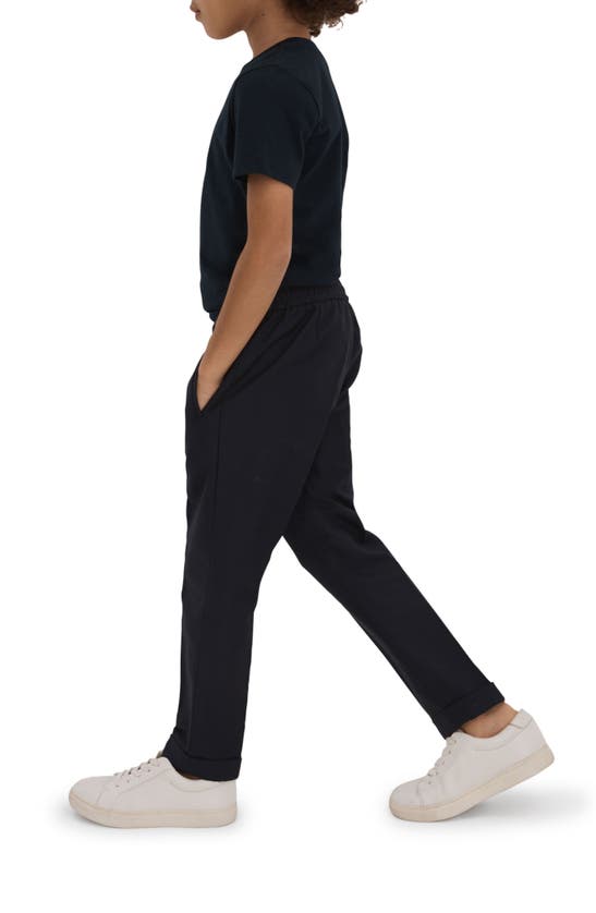 Reiss Navy Stretch Recycled Polyester-blend Trou In Navy