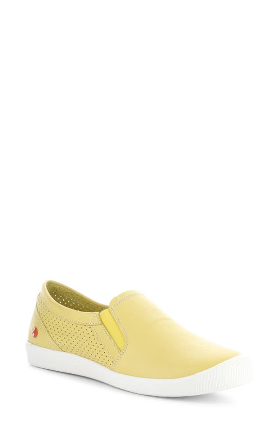 Softinos By Fly London Iloa Sneaker In Light Yellow Smooth