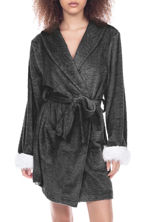 Warm It Up Short Robe in Drizzle