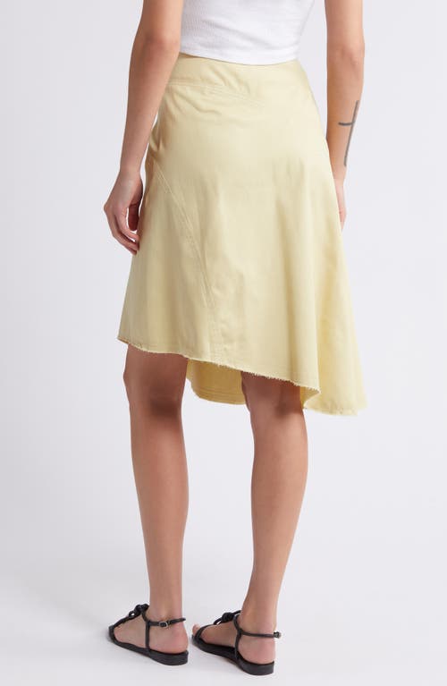 Shop Faithfull The Brand Calais Asymmetric Cotton Skirt In Pear