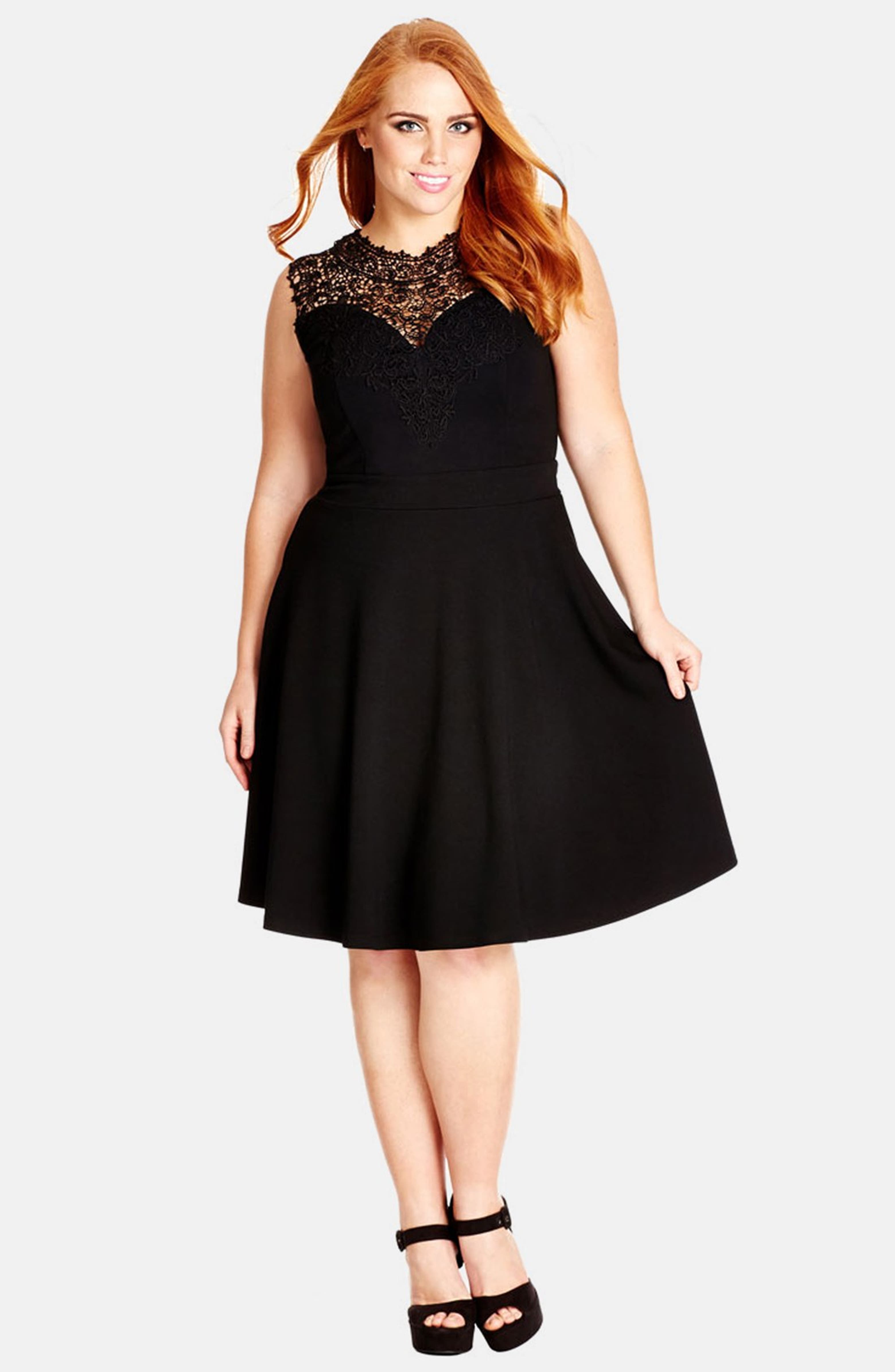 City Chic 'Lace Love' Fit & Flare Dress (Plus Size) | Nordstrom