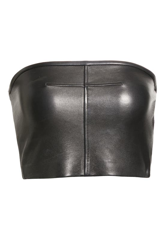 ALEXANDER WANG LAMBSKIN LEATHER TUBE TOP