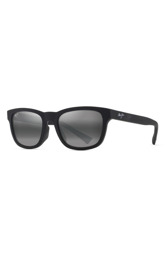 Shop Maui Jim Kapii 54mm Gradient Polarizedplus2® Square Sunglasses In Matte Black