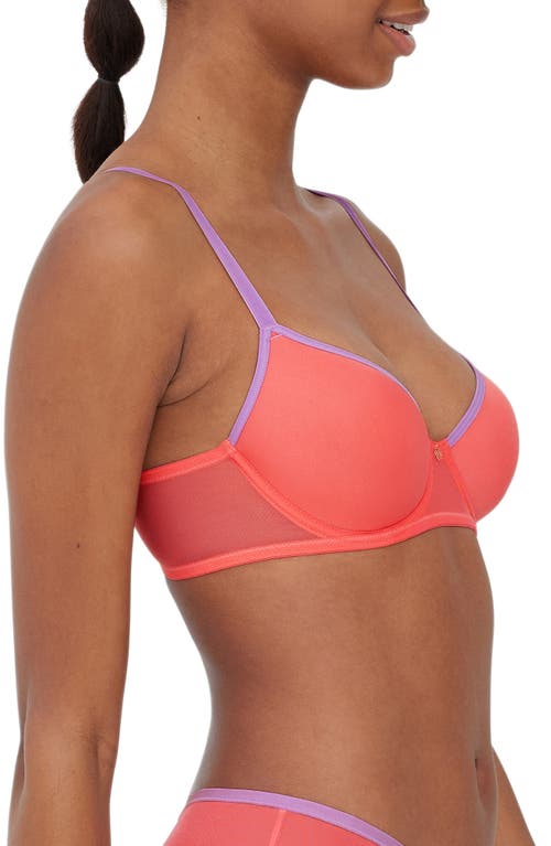 Shop Skarlett Blue Spellbound Spacer Underwire Convertible Bra In Coral/lilc