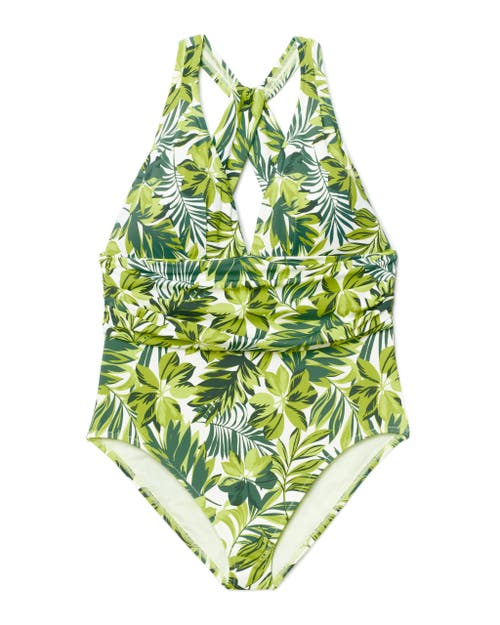 Adore Me Monroe Swimwear One-piece In Tropical Green
