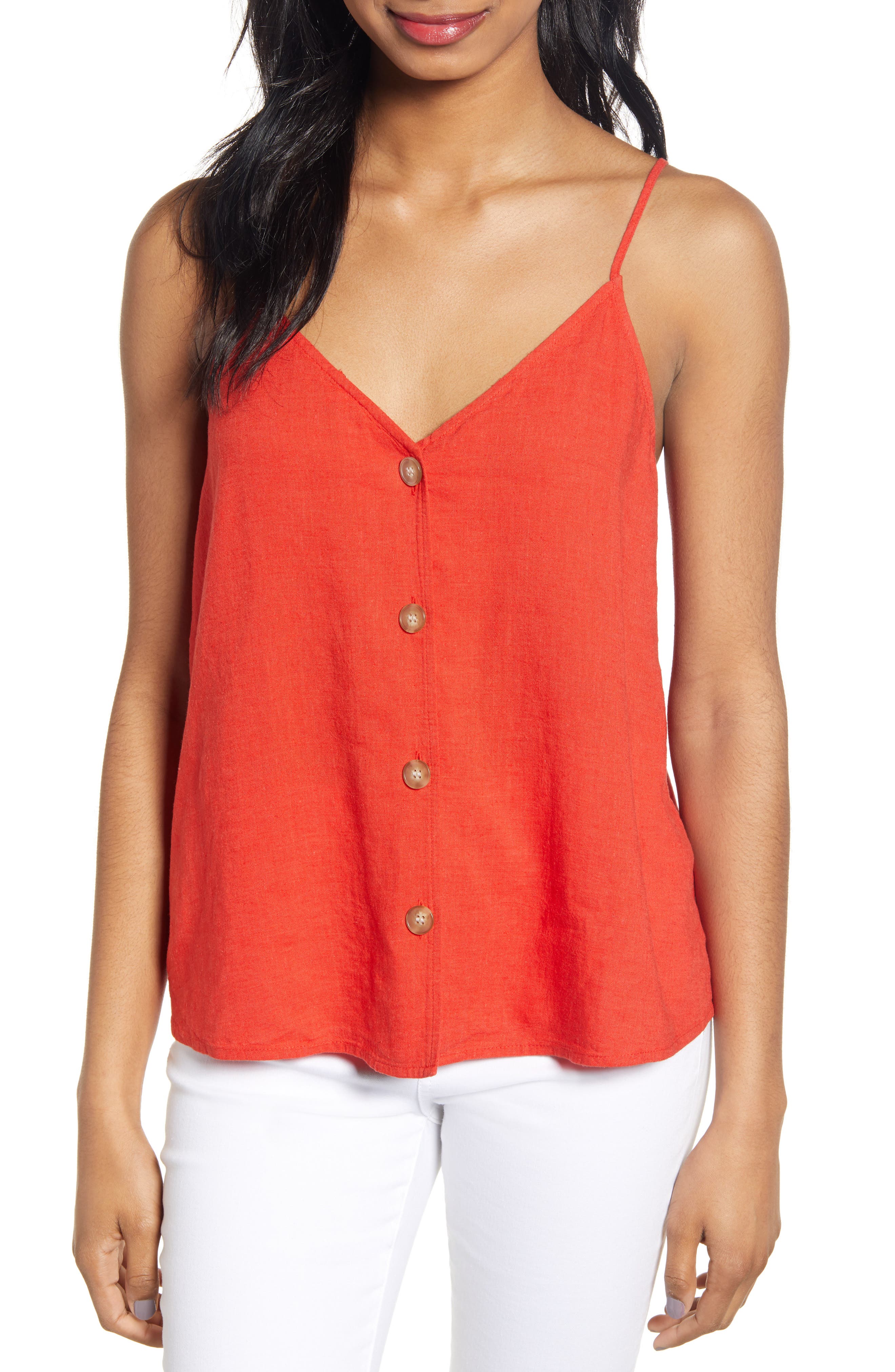 BP. Linen Blend Camisole Top Nordstrom