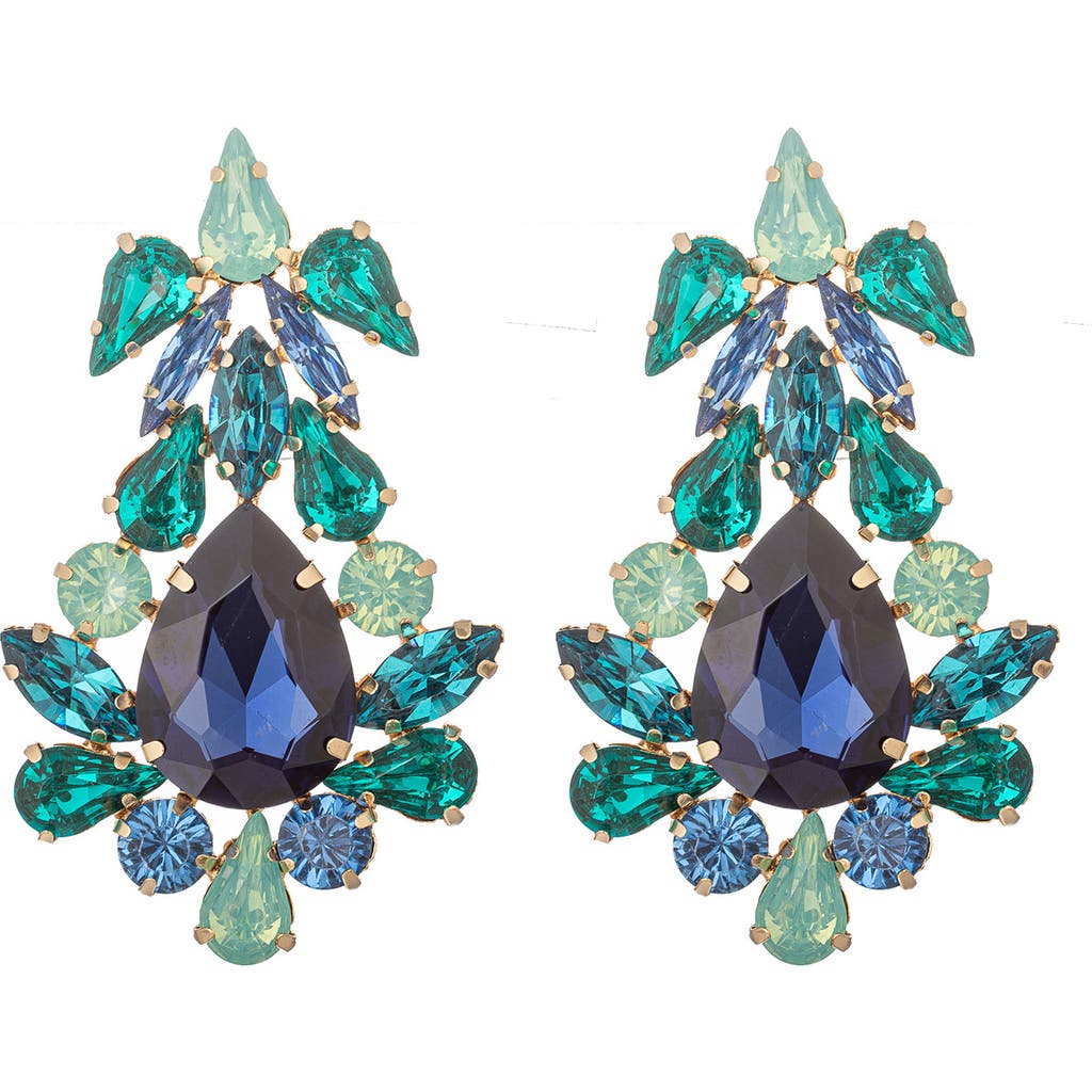 Eye Candy Los Angeles Miranda Statement Earrings In Green