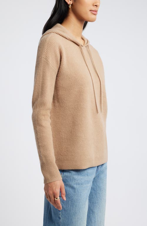 Shop Nordstrom Wool & Cashmere Knit Hoodie In Camel