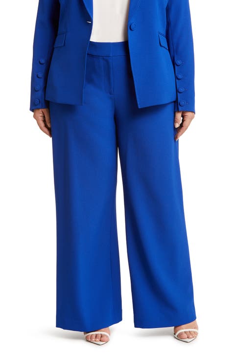 Wide Leg Crepe Pants (Plus)