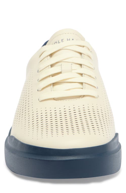 Shop Cole Haan Grandprø Rally Court Sneaker In Ivory/blue Wing Teal