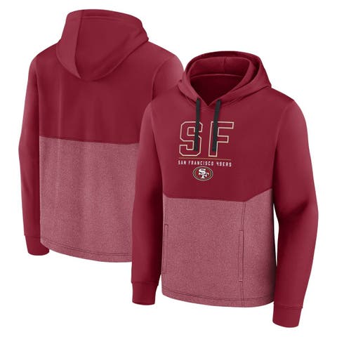 Men's Fanatics Branded Black/Scarlet San Francisco 49ers Linear Logo  Pullover Hoodie