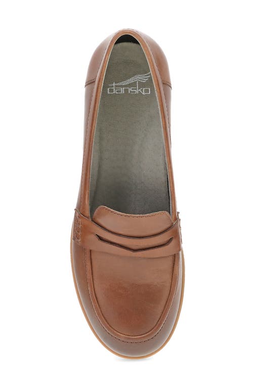 Dansko Danica Waterproof Penny Loafer Pump In Tan